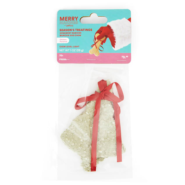 Merry Makings Tree-Eat Yourself Chicken-Flavored Ornament Rawhide Munchie Dog Chew, 1 oz. - Carousel image #1