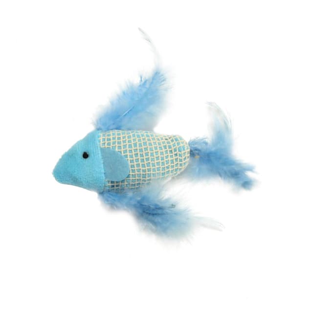 Turbo Fish with Feathers Cat Toy - The Fish & Bone