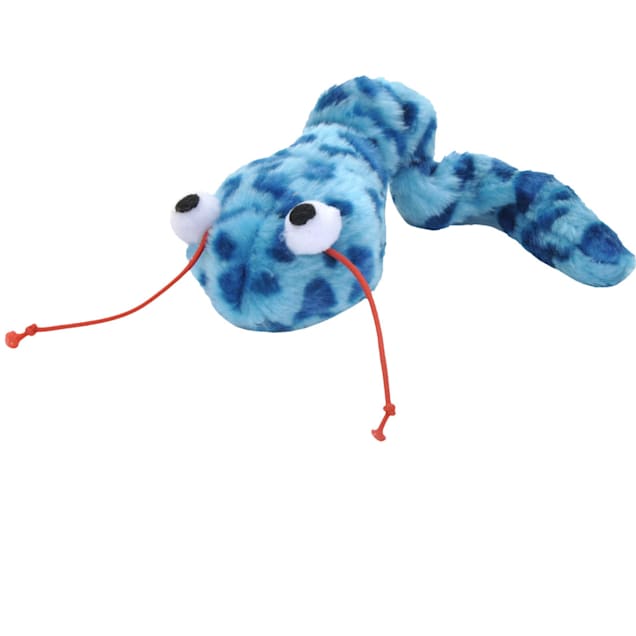 Cat Toy Blue Fish Vibrating Pull Sting Pet Pals