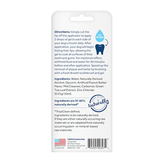 TropiClean Fresh Breath Vet Recommended Peanut Butter Oral Care