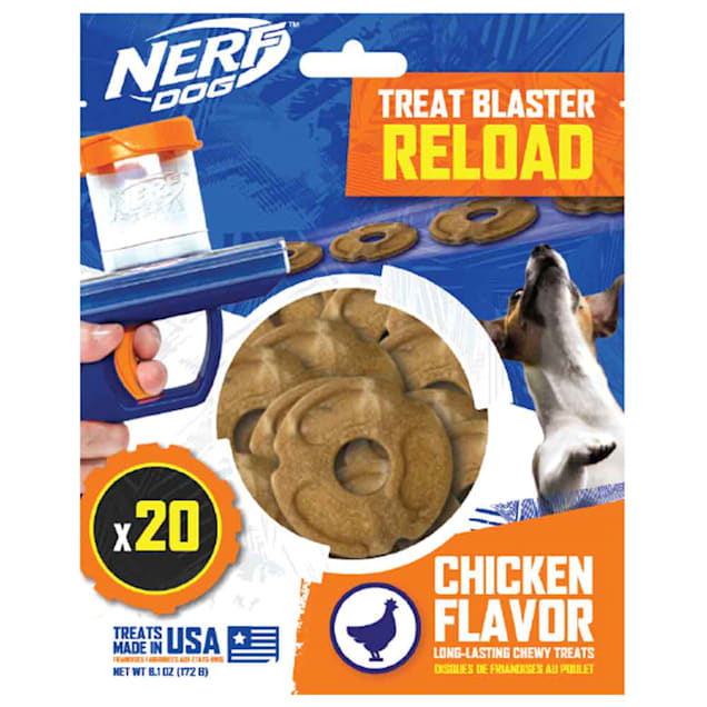 Nerf Chicken Flavored Treat Blaster Reload Dog Toy Small Petco