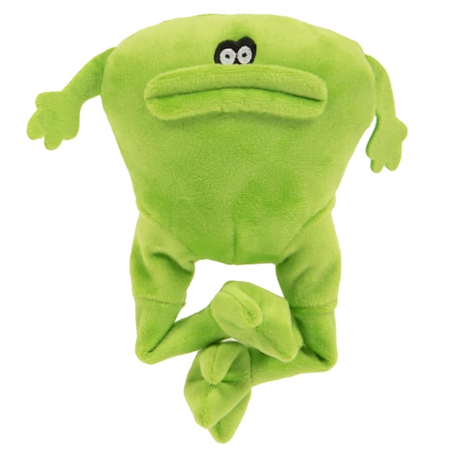 goDog Action Plush Frog Dog Toy, Medium - Carousel image #1