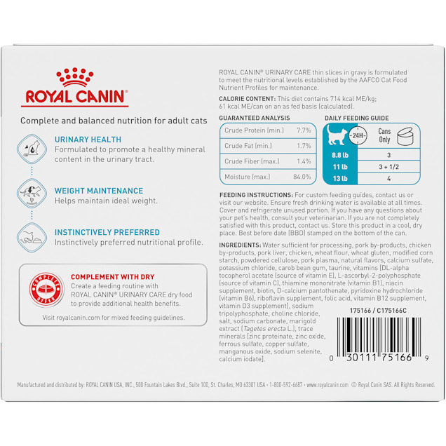 Royal Canin Feline Urinary Care Thin Slices in Gravy Wet Cat Food Multipack 3 oz. Count of 12