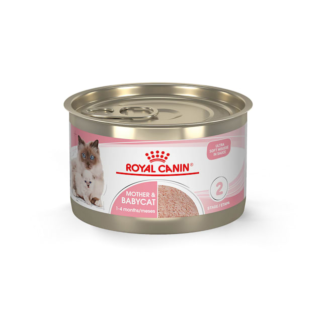 Royal Canin Feline Health Nutrition Mother & Babycat Ultra Soft Mousse in Sauce Canned Cat Food, 5.1 oz., Case of 24 - Carousel image #1