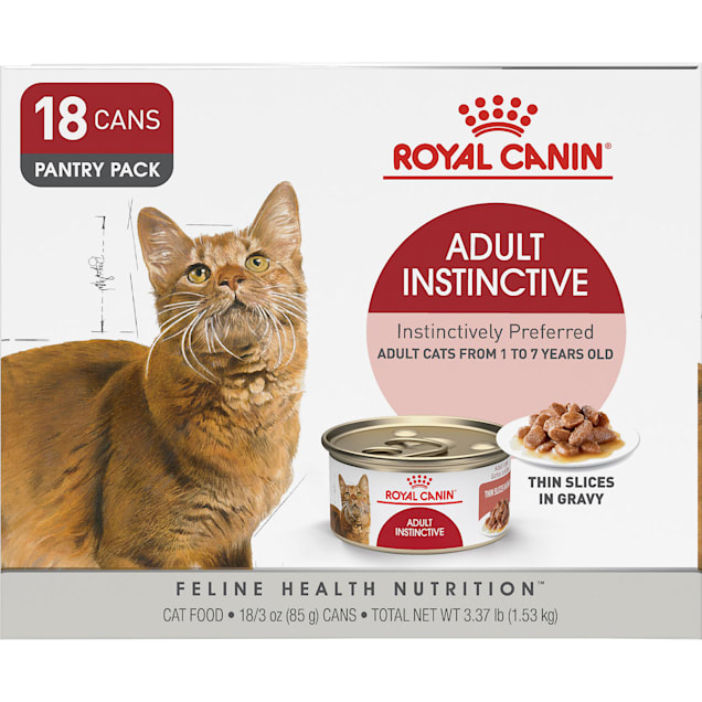 Royal Canin Adult Instinctive Thin Slices in Gravy Wet Cat Food Muti Pack, 3 oz., Count of 18 - Carousel image #1