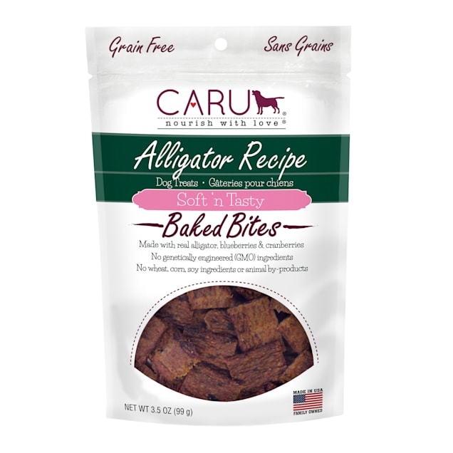 CARU Soft 'n Tasty Baked Bites Alligator Recipe Dog Treats, 3.75 oz. - Carousel image #1