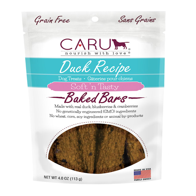CARU Soft 'n Tasty Baked Bars Duck Recipe Dog Treats, 4 oz. - Carousel image #1