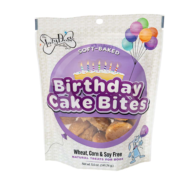 The Lazy Dog Cookie Co. Birthday Cake Bites Vanilla with Confetti Sprinkles Soft-Baked Dog Treats, 5 oz. - Carousel image #1