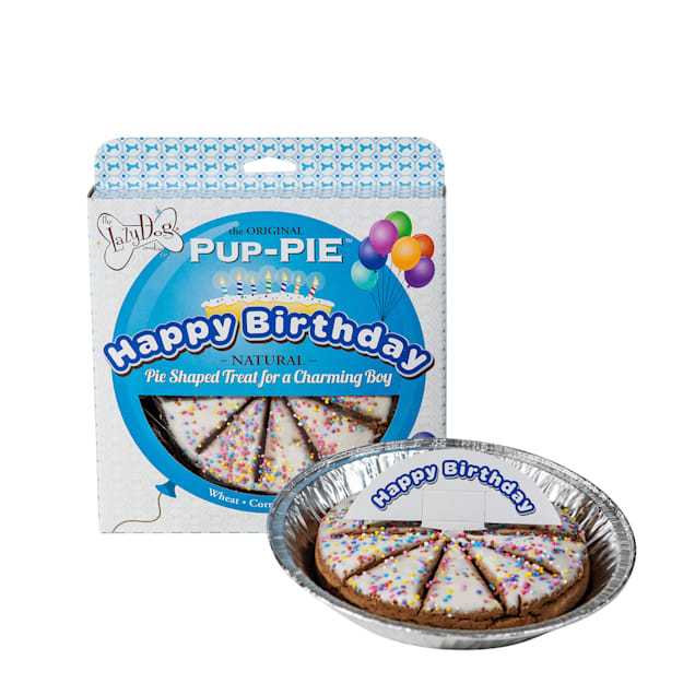 The Lazy Dog Cookie Co. The Original Pup-Pie Happy Birthday Pie Shaped Dog Treat for a Charming Boy, 5 oz. - Carousel image #1