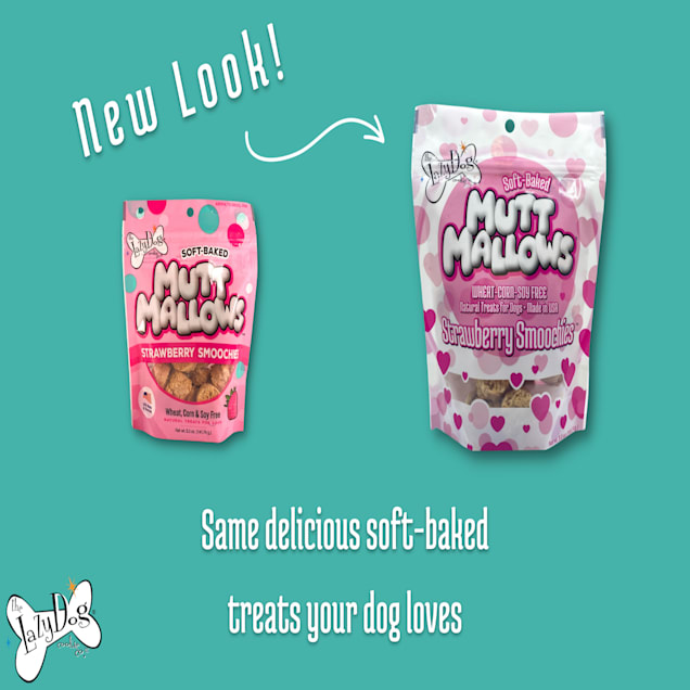 The Lazy Dog Cookie Co. Mutt Mallows Strawberry Smoochies Soft Baked Dog Treats 5 oz. Petco