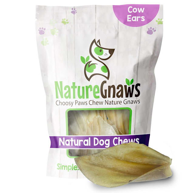 Nature Gnaws Cow Ears Dog Chews, 6 Count - Carousel image #1