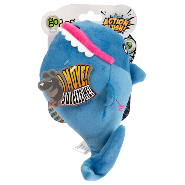 goDog Shark Animated Squeaker Dog Toy, Medium - Carousel image #1