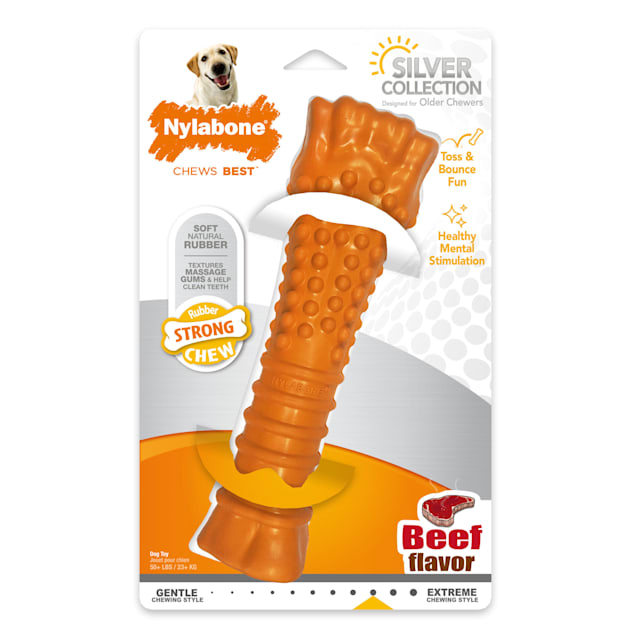 Nylabone Textured Souper Bone Senior Dog Chew Toy, Large