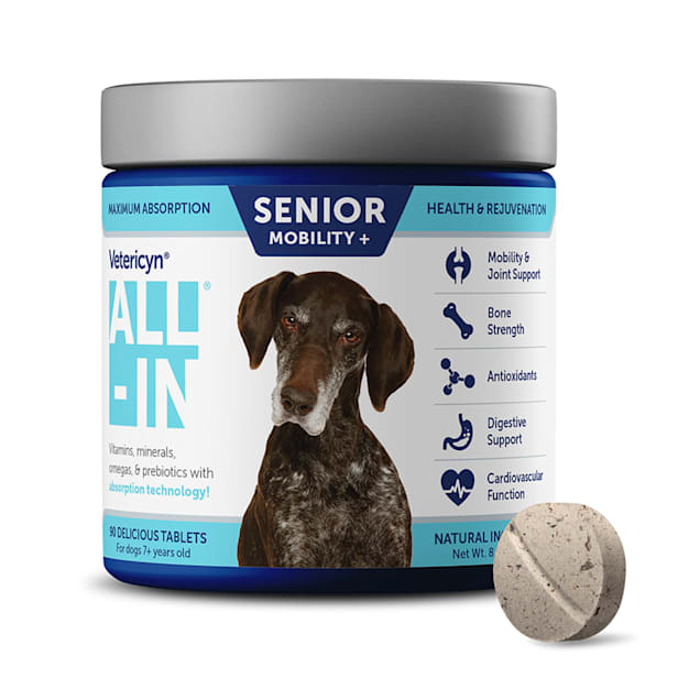 Vetericyn ALL-IN Senior Mobility Life-Stage Dog Supplement, Count of 90 - Carousel image #1