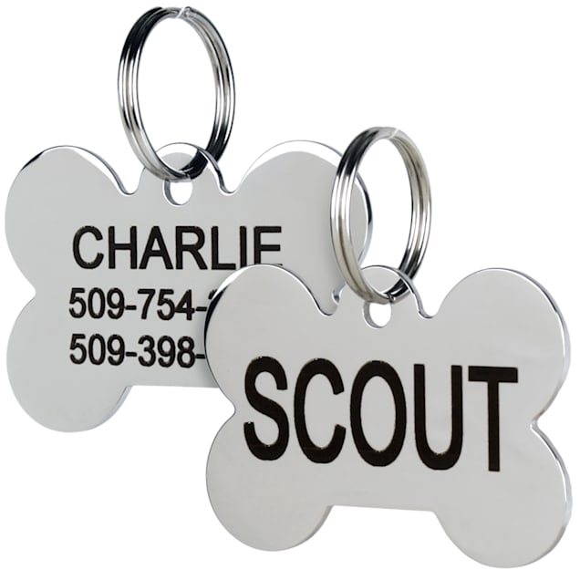 Stainless Steel Pet ID Tags Dog Tags Personalized Front and Back Engraving  (Round)