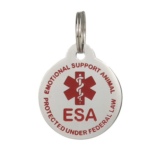 "Emotional Support Animal" ESA Round ID Tag Free Shipping 