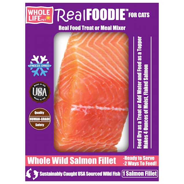 Whole Life Pet Real Foodie Salmon Fillet Cat Treats, Count of 1 - Carousel image #1