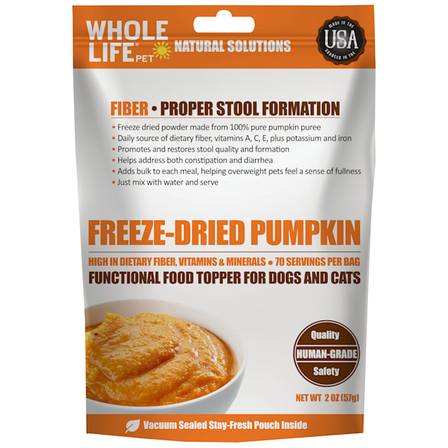 Whole Life Pet Human Grade Freeze Dried Instant Pumpkin Powder for Dogs & Cats, 2 oz. - Carousel image #1