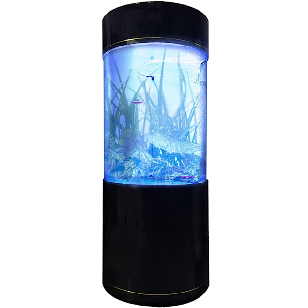 Penn Plax 53 Gallons Cylinder Acrylic Aquarium Tank, 24.25" L X 24.25" W X 59.8" H - Carousel image #1