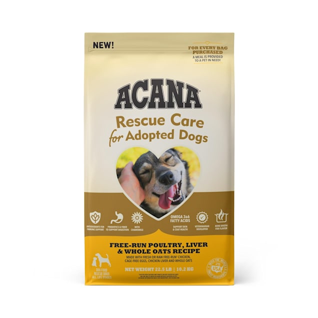 ACANA Rescue Care For Adopted Dogs Free-Run Poultry, Liver & Whole Oats Recipe Premium Dry Food, 22.5 lbs. - Carousel image #1