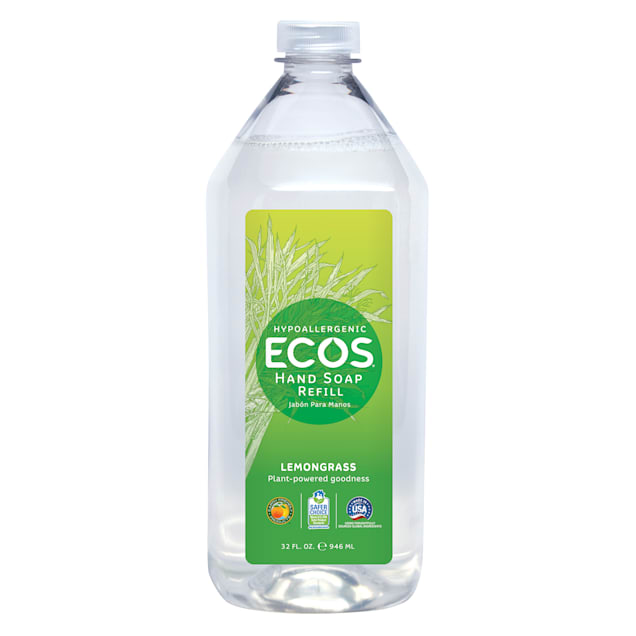 ECOS Hypoallergenic Lemongrass Scented Refill Hand Soap, 32 fl. oz. Petco