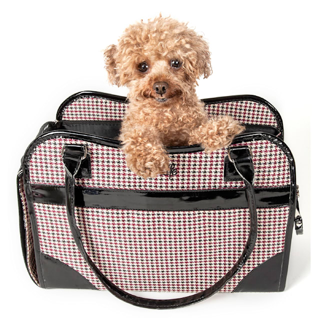  Lasaviin Fashion Dog Purse Pet Carrier Leather Bag