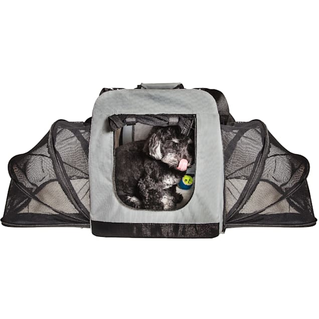 Pet Life 16.1-in x 9.5-in x 10-in Gray Collapsible Nylon Small Dog/Cat Bag  at