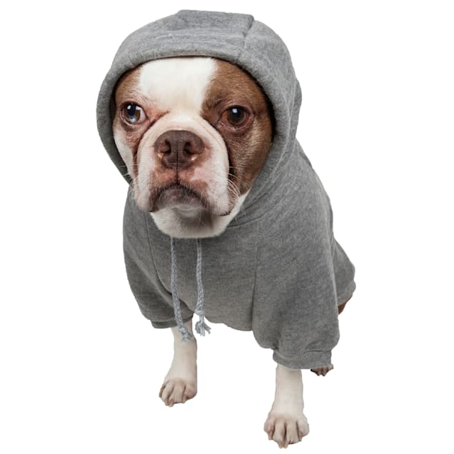 Pet Life Grey Fashion Plush Cotton Pet Hoodie Sweater X Small