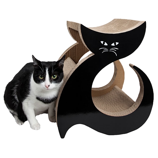 Pet Life Purresque Ultra Premium Fashion Designer Lounger Cat Scratcher, 13.4" L X 11.81" W X 15.4" H - Carousel image #1