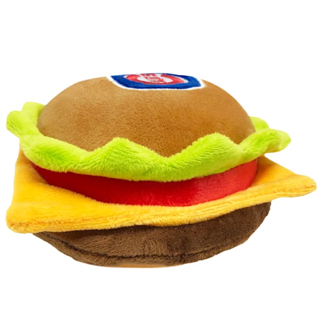 Pets First Chicago Cubs Hamburger Dog Toy, Medium