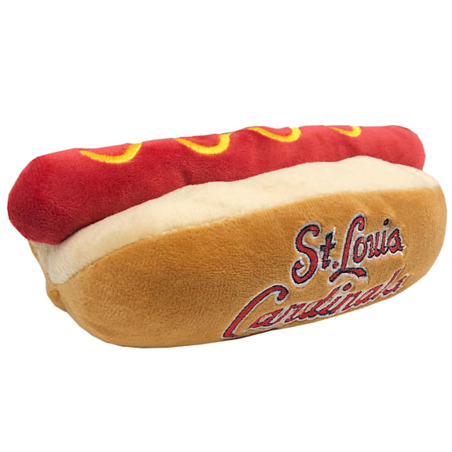 Pets First St. Louis Cardinals Hot Dog Toy, Medium