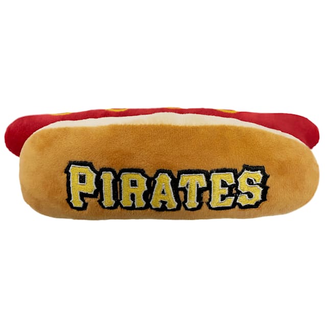 Pets First Pittsburgh Pirates Hot Dog Toy, Medium - Carousel image #1