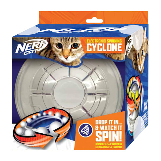 Nerf Wobble LED Fan Bowl with Ping Pong Ball Cat Toy, Medium - Carousel image #1