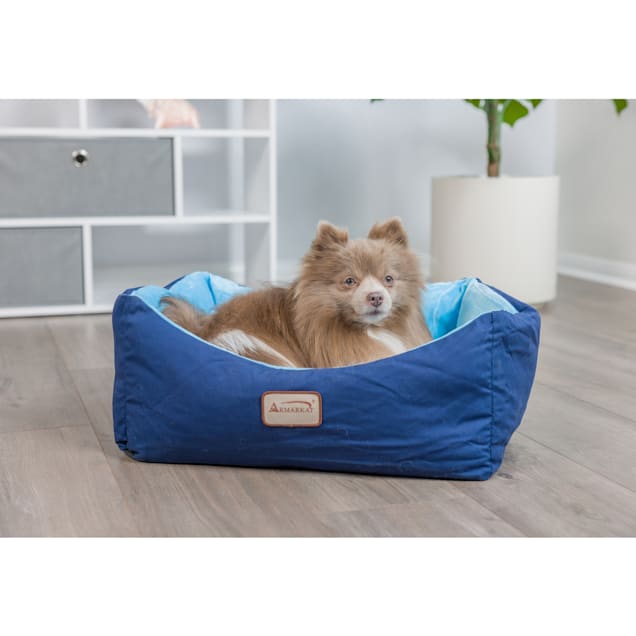 Armarkat Navy/Sky Blue Pet Bed, 21.5 " L X 18" W X 8" H - Carousel image #1