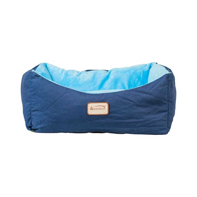 Armarkat Navy/Sky Blue Pet Bed, 21.5 " L X 18" W X 8" H - Carousel image #1