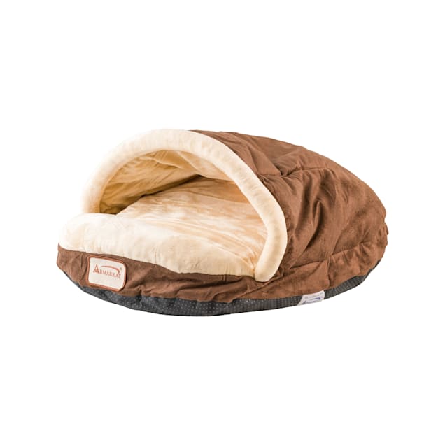 Armarkat Mocha/Beige Slipper Shape Pet Bed, 21" L X 16" W X 12" H - Carousel image #1