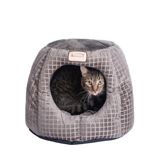 Armarkat Bronze & Silver Cave Shape Cat Bed, 18" L X 18" W X 16" H - Carousel image #1