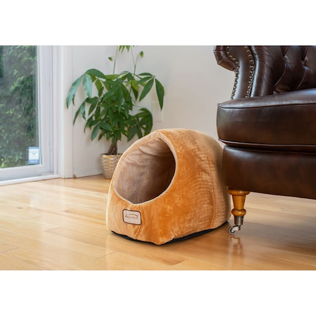Armarkat Brown/Ivory Cave Shape Pet Bed, 17"  L X 12"  W X 14" H - Carousel image #1