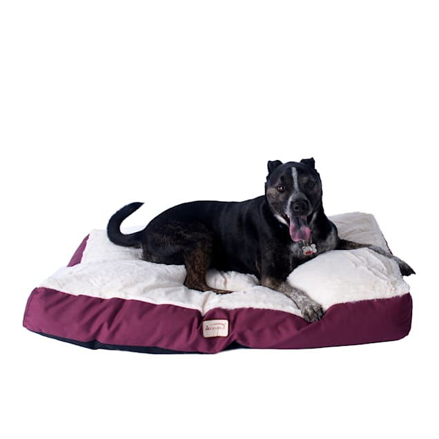 Armarkat Ivory & Burgundy Pet Bed Mat, 39" L X 28" W X 7" H - Carousel image #1