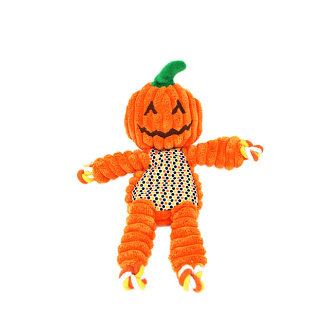 KONG Halloween Floppy Knots Pumpkin Dog Toy, Small - Carousel image #1
