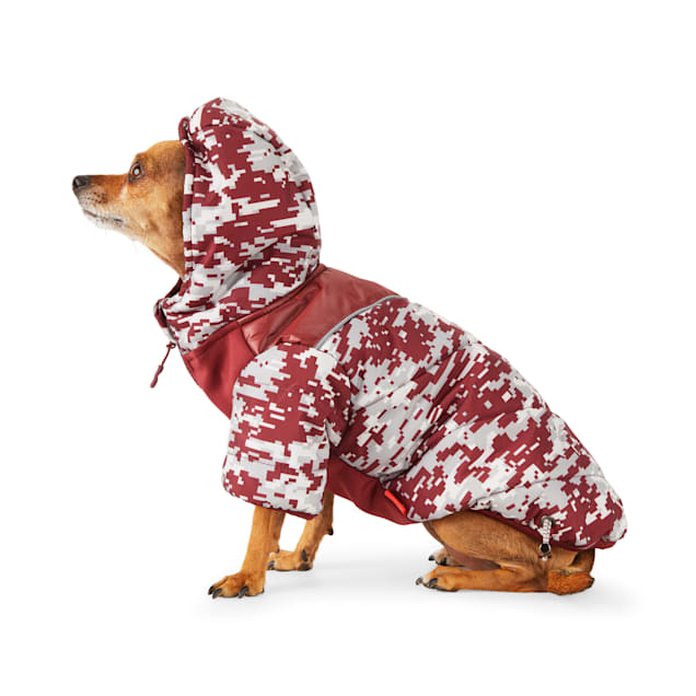 Reddy Burgundy Cat Puffer Jacket, Small/Medium