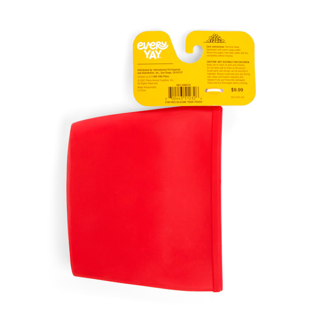 EveryYay Extra Credit Red Silicone Treat Pouch for Dogs Petco