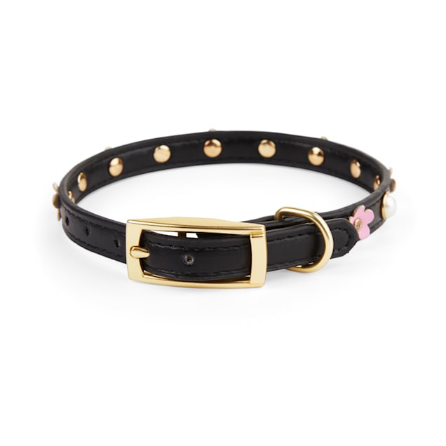 Leather flower dog collar clearance