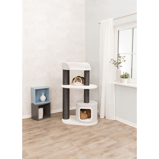 TRIXIE Cara Cat Tower Condo for Large Cats 49.5 Gray