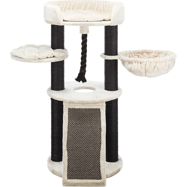 TRIXIE Bovina 55.5-in Designer Plush Cat Tree, Cream/Black