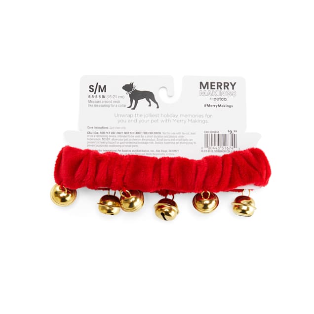 Christmas dog collars with bells sales