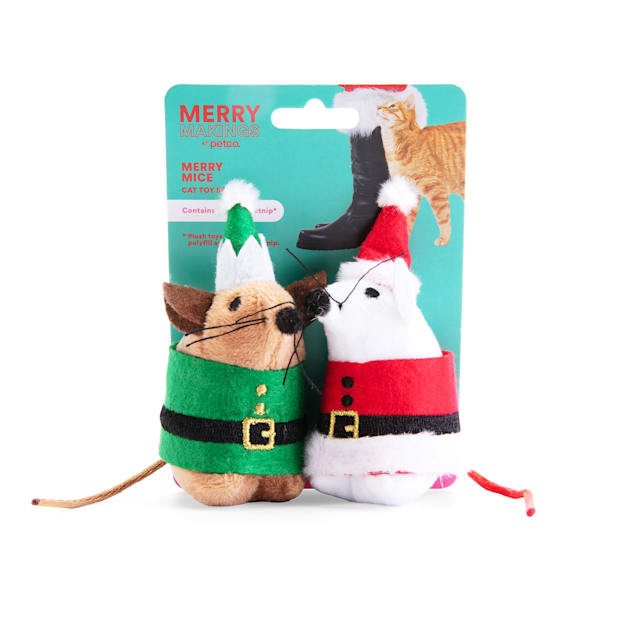 Merry Makings Merry Mice Plush Cat Toy Set, X-Small, Pack of 2 - Carousel image #1