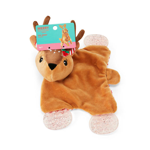 Merry Makings Oh, Deer! Reindeer Plush Dog Toy with Paddle Feet, Large - Carousel image #1