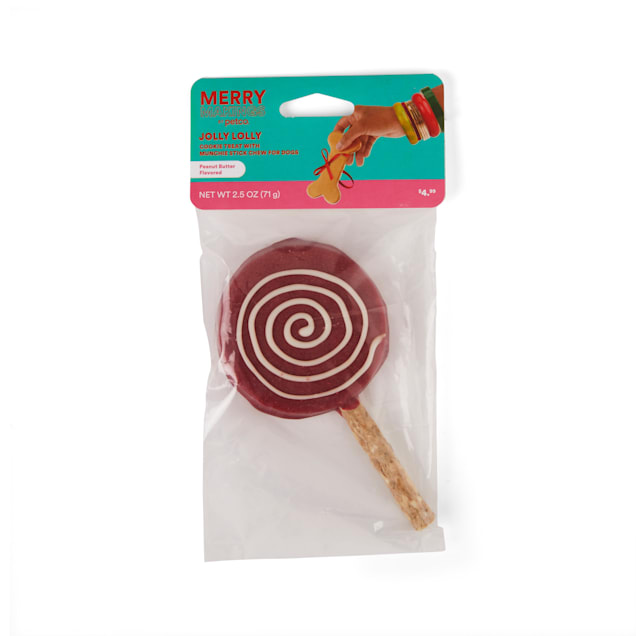 Merry Makings Swril Jolly Lolly Dog Cookie Treat with Munchie Stick Chew, 2.5 oz. - Carousel image #1