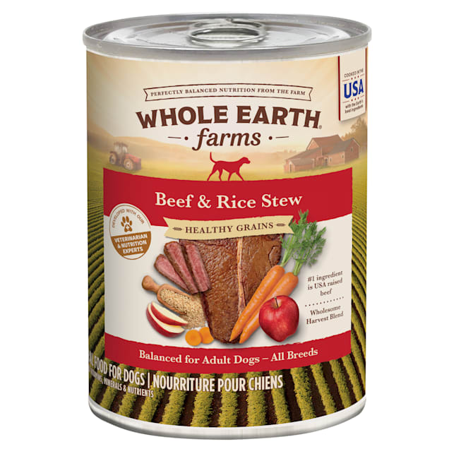 Whole Earth Farms Healthy Grains Beef and Rice Stew Canned Dog